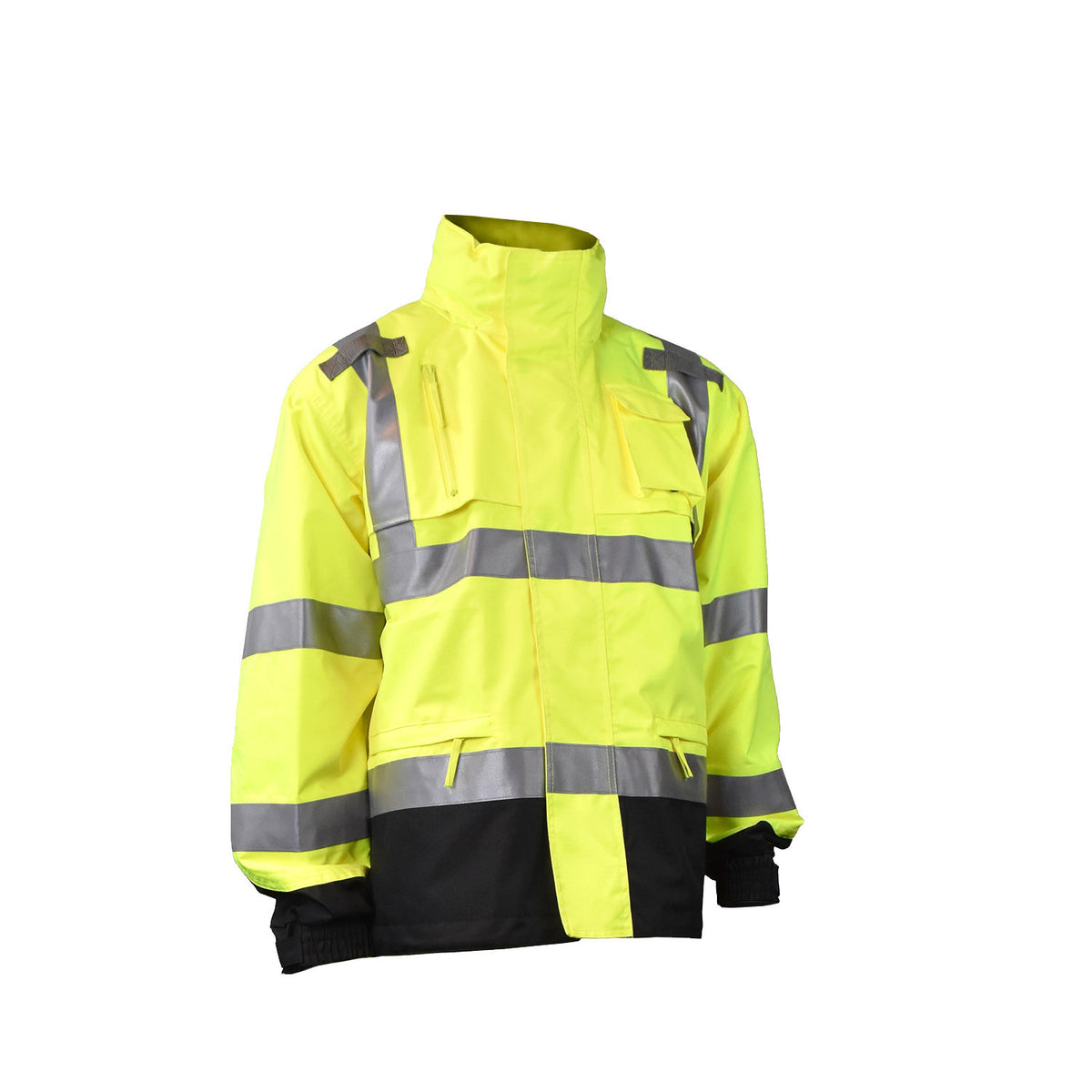 Radians RW32-3Z1Y - Heavy Duty Rip Stop Waterproof Rain Jacket - Hi-Vis Green
