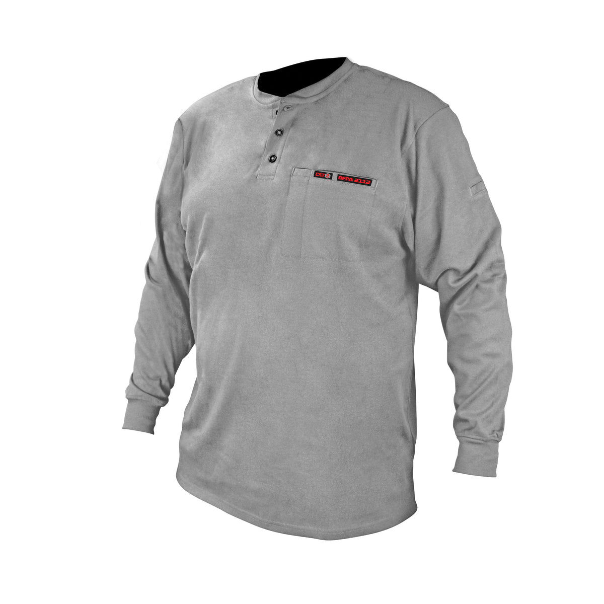 Radians FRS-002 - VolCore® Long Sleeve Cotton Henley FR Shirt - Gray