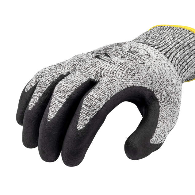 Radians RWG571 HPPE/Polyester Shell A4 Cut Level Foam Nitrile Palm Dip Gloves