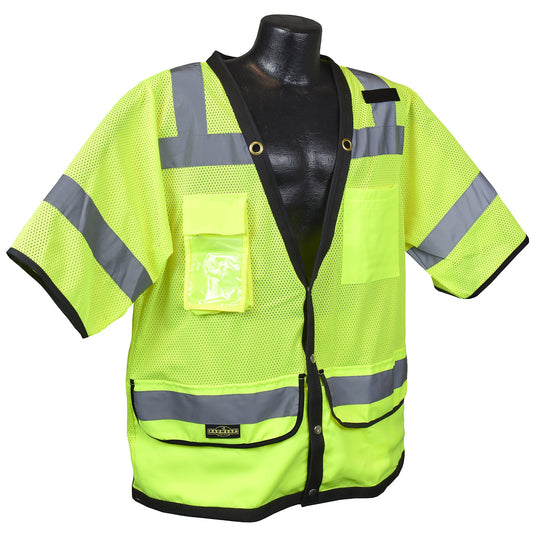 Radians SV59-3 - Type R Class 3 Heavy Duty Mesh Surveyor Vest - Hi-Vis Green