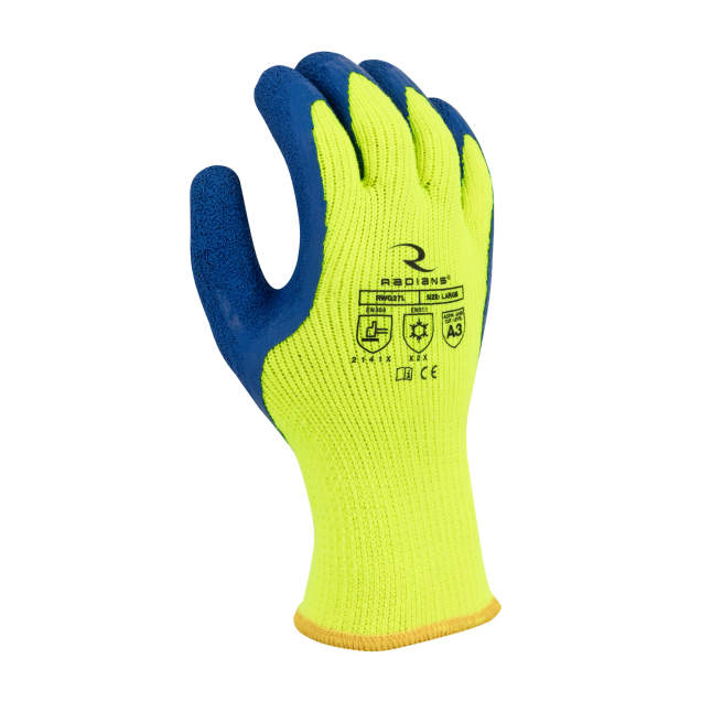 Radians RWG27 Cut Protection Level A3 Dipped Winter Gripper Glove