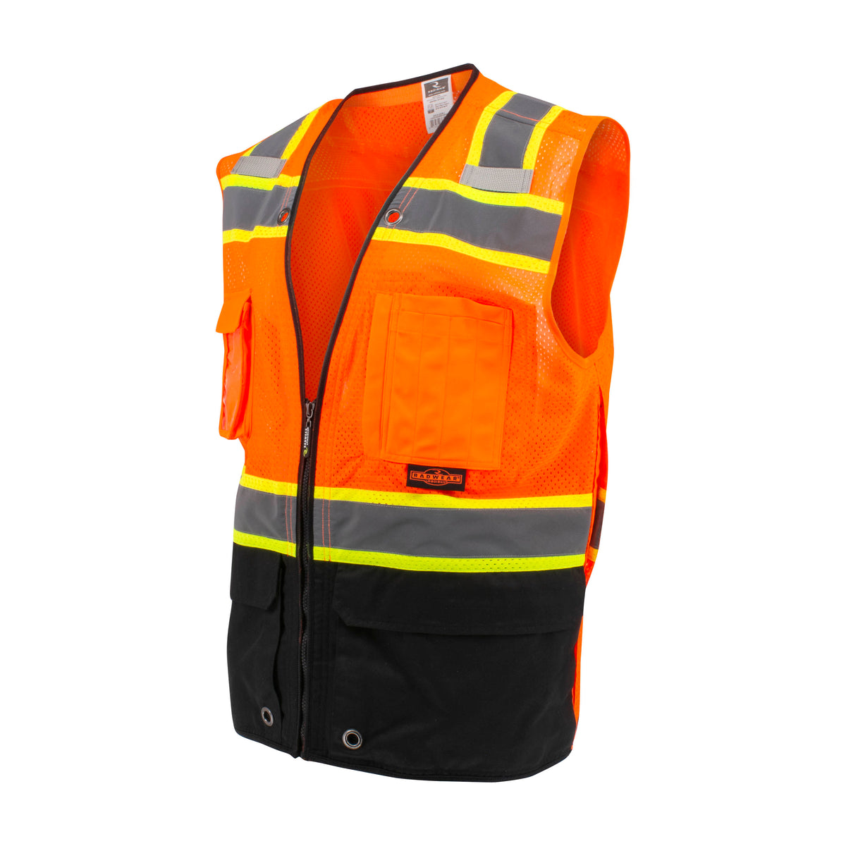 Radians SV51B-2Z - SV51B Two-Toned Color-Blocked Vest - Hi-Vis Orange / Black
