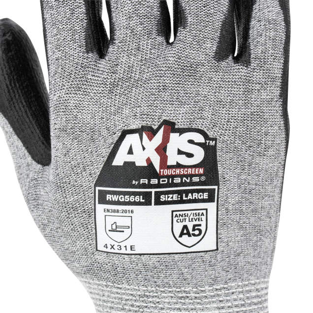 Radians RWG566 AXIS™ Cut Protection Level A5 Touchscreen Work Glove