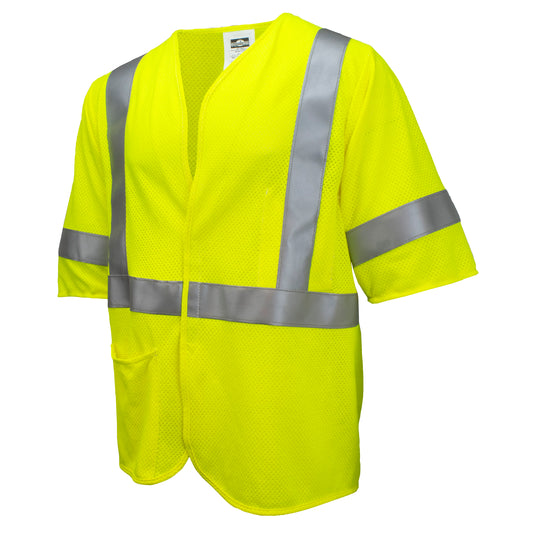 Radians SV97-M3VGMFR - Premium Modacrylic FR Class 3 Mesh Safety Vest - Hi-Vis Green