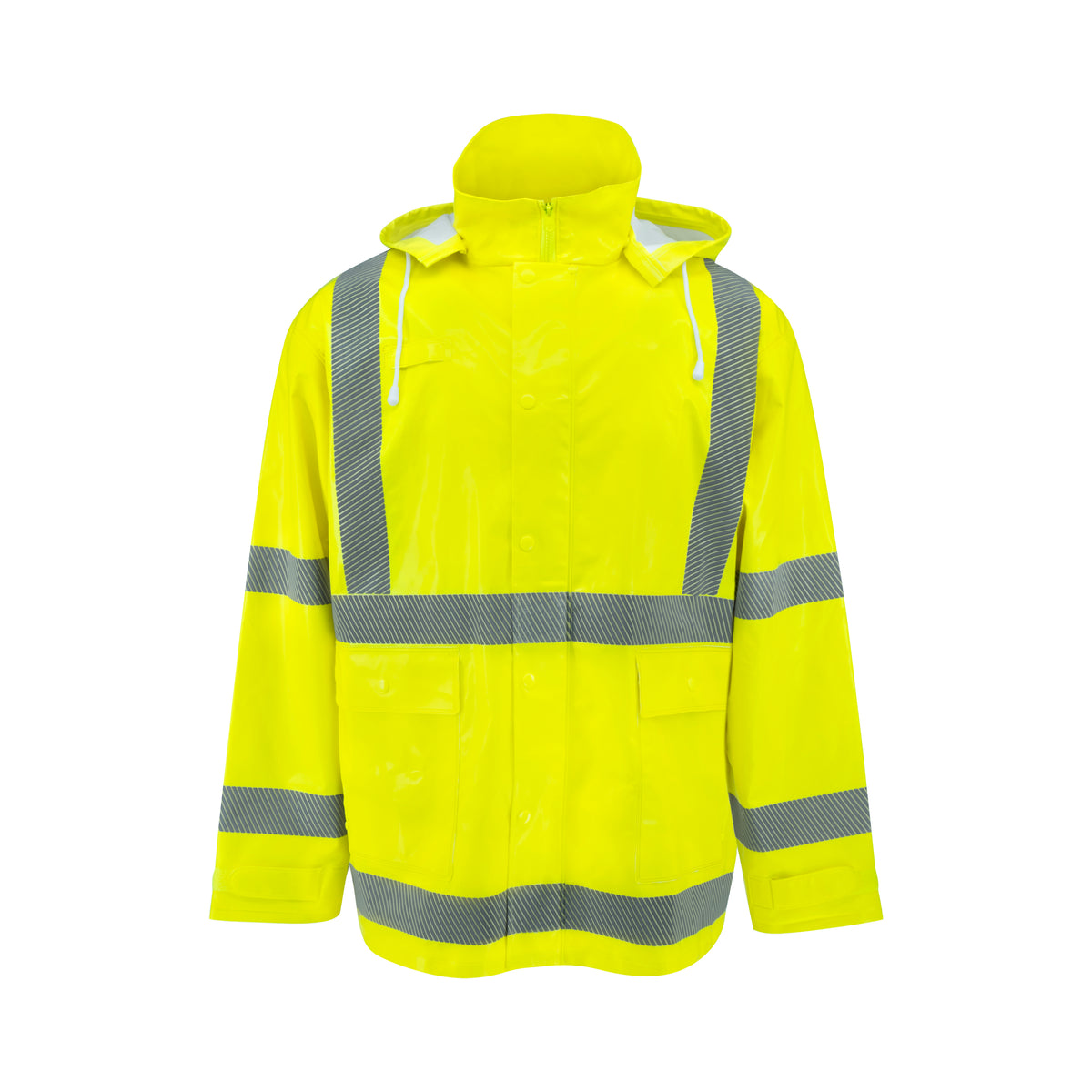 Radians RW08J - Class 3 Self-Extinguishing Rain Jacket - Lime - additional view