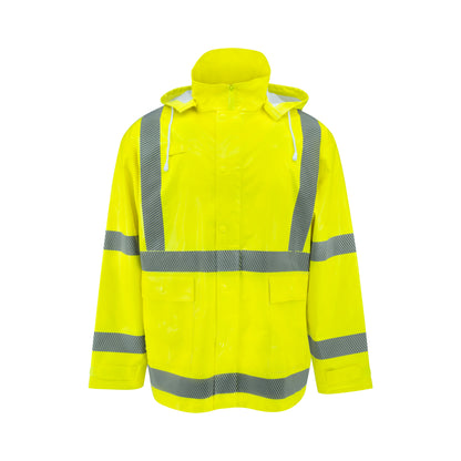 Radians RW08J - Class 3 Self-Extinguishing Rain Jacket - Lime - additional view