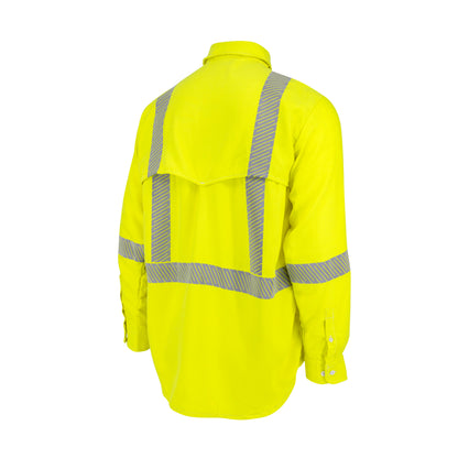 Neese VDH5VSH3 - 5.7 oz Vented Type R Class 3 Segmented Tape DH Air Workshirt - Fluorescent Yellow - additional view