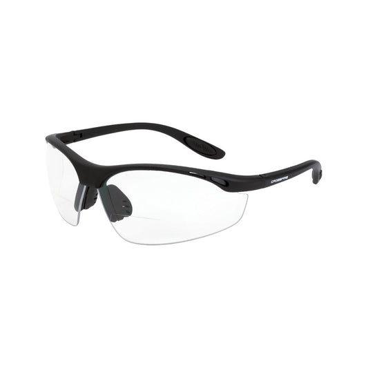Crossfire TALON-MAG - Talon Magnifier Safety Eyewear - Matte Black Frame - Clear Lens - 1.5 Diopter - Matte Black / Clear