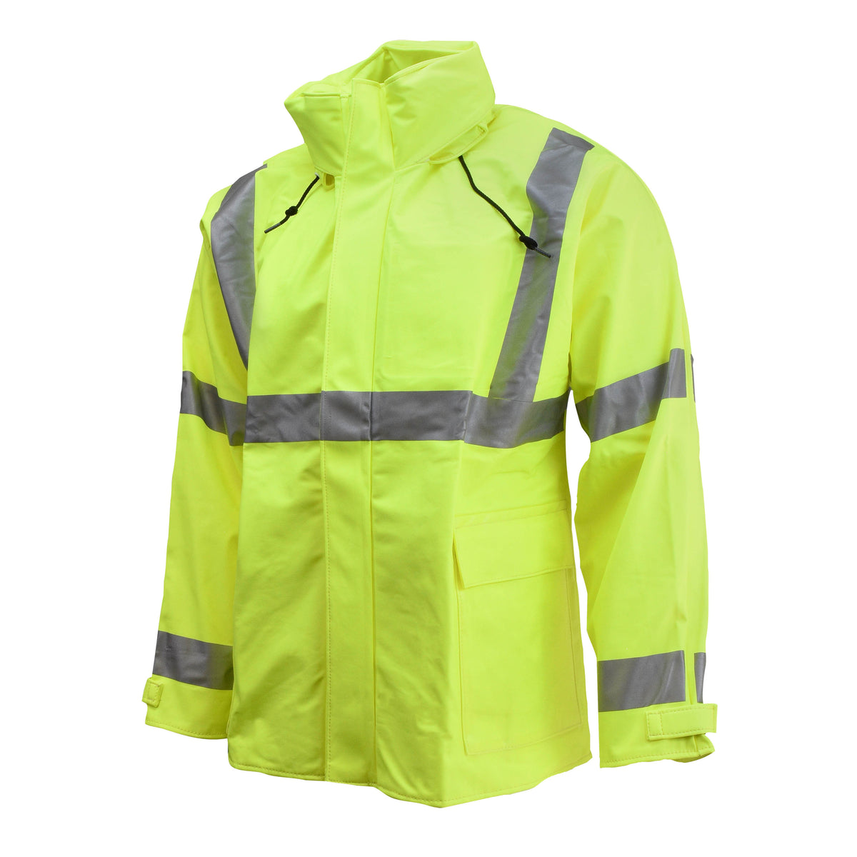 Neese 217AJ - Flex Arc Jacket with Attached Hood - Fluorescent Orange - Lime