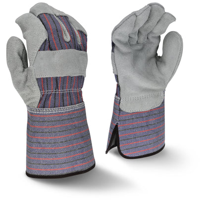 Radians RWG3200G - Regular Shoulder Gray Split Cowhide Leather Glove with Gauntlet Cuff - Gray