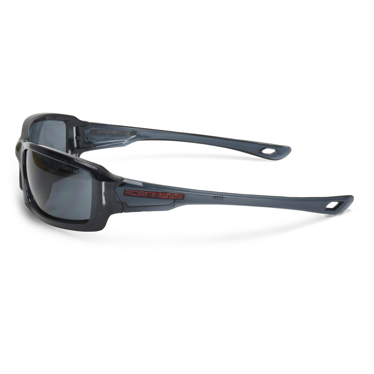 Crossfire M6A - Premium Safety Eyewear - Crystal Black Frame - Smoke Lens - additional view
