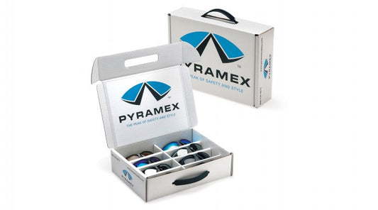Pyramex Sales Kit 8 Place Display Box Safety Accessories White model SBOX