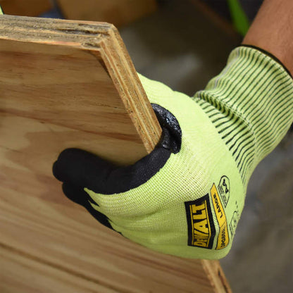 DEWALT DPG855T Hi-Vis Foam Nitrile A4 Cut Glove Tagged