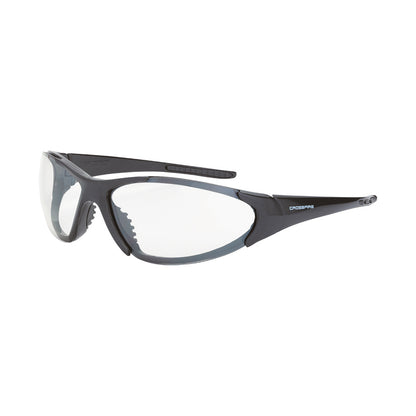 Crossfire CORE - Premium Safety Eyewear - Matte Black Frame - Smoke Lens - Shiny Pearl Gray / Clear AF