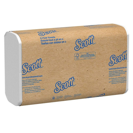 Scott C-Fold Towels White 10.125"X13.15 (200 / pkg - 01510
