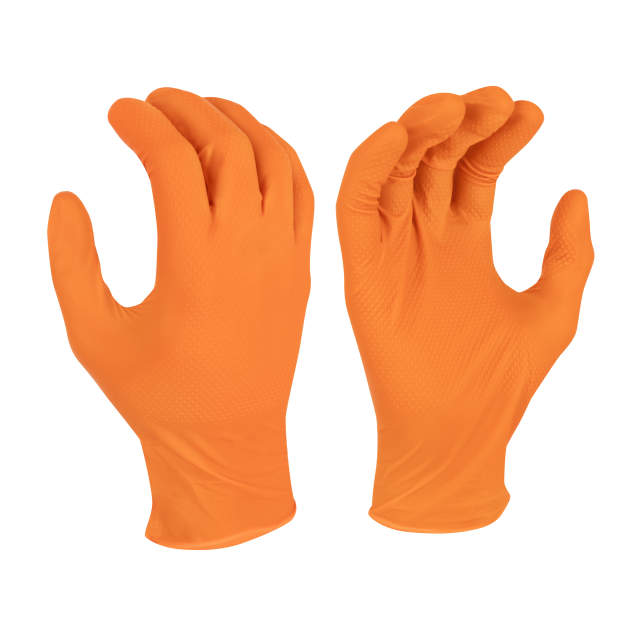 Radians RWG9608 8 Mil Nitrile Diamond Grip Disposable Industrial Grade Glove