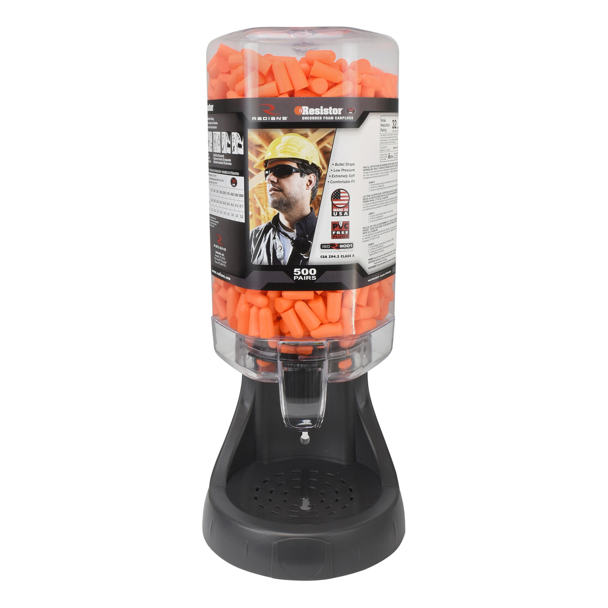 Radians FPD-500L70 - Refillable Dispenser with Resistor® 32 FP70 Plugs - 500 Pair - additional view
