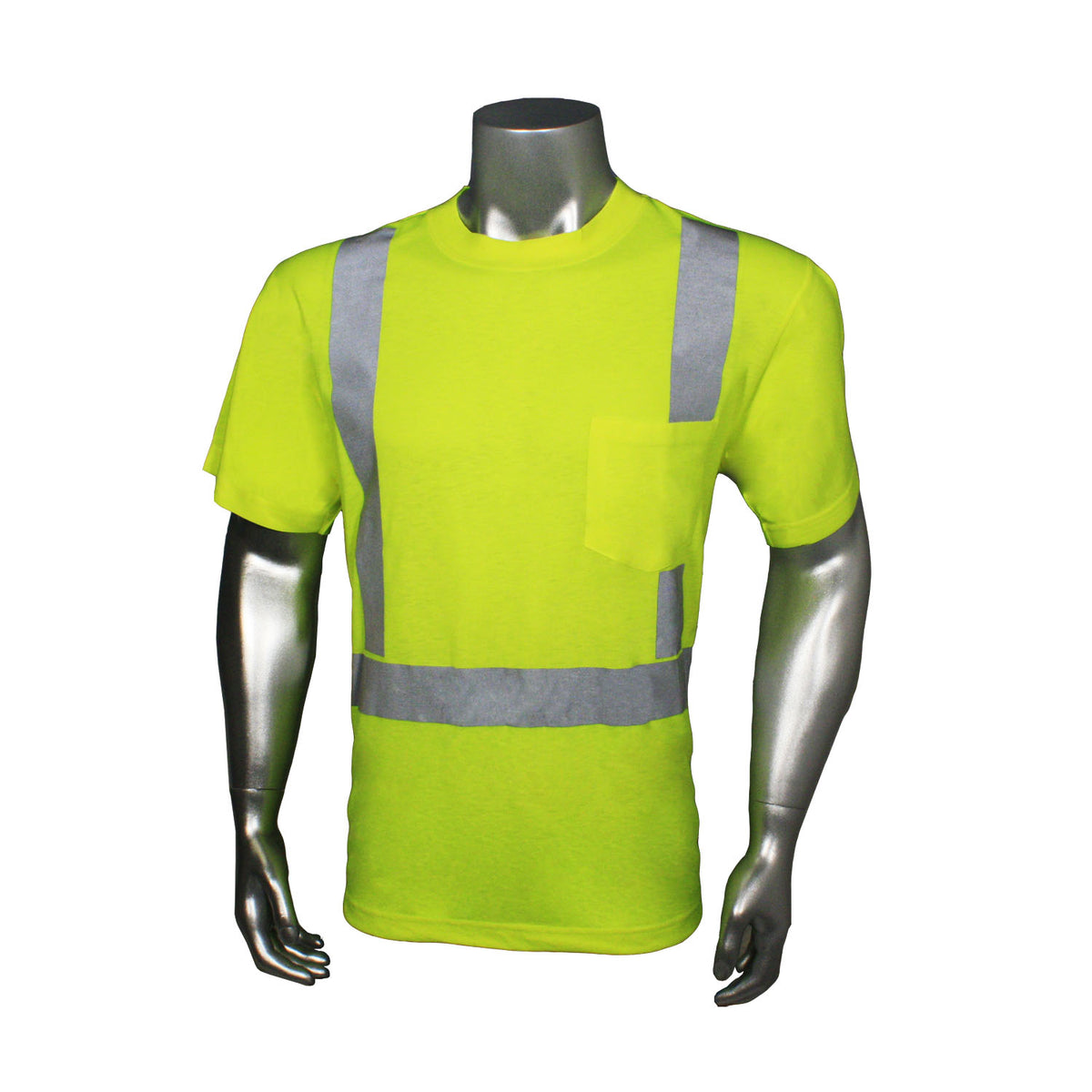 Radwear USA TS-P - Hydrowick Short Sleeve Solid Safety T-Shirt - Hi-Vis Green