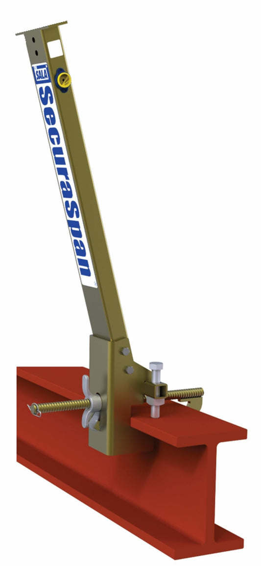 3M™ DBI-SALA® Temporary I-Beam Horizontal Lifeline Stanchion with Base 7400057, Fits 24 - 36 in Flange Up To 2.25 in Thick