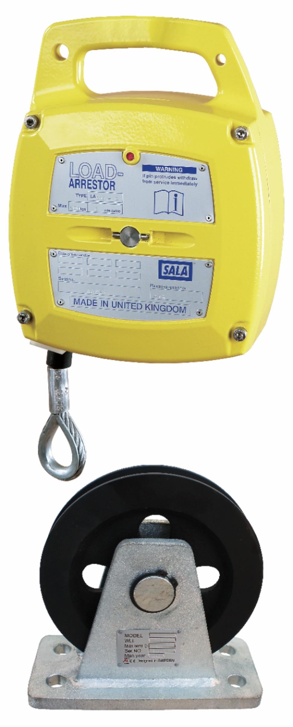 3M™ DBI-SALA® Small Series Load Arrestor with Pulley 3700801, Galvanized Cable, 1760 lb Capacity, 13 ft