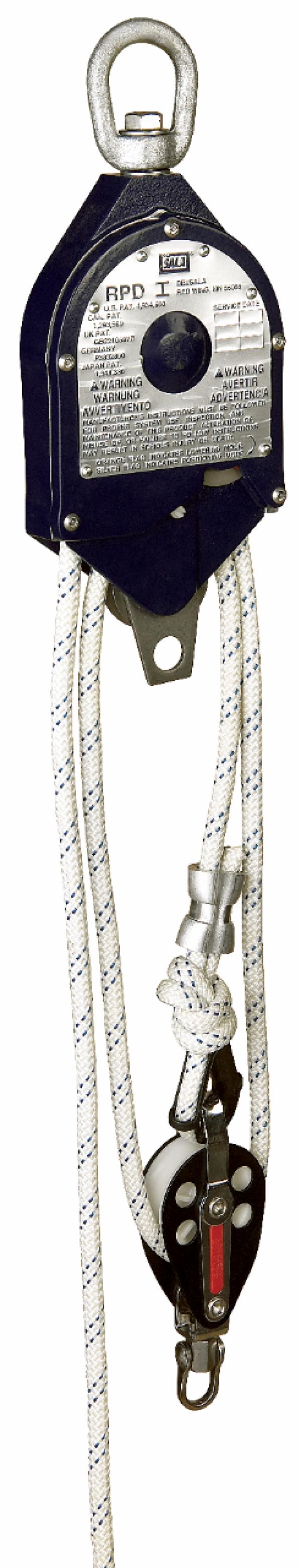 3M™ DBI-SALA® RollGliss™ RPD 4:1 Ratio Rescue Positioning Device Kit 3602250, 3/8 in Nylon Kernmantle Rope, 250 ft