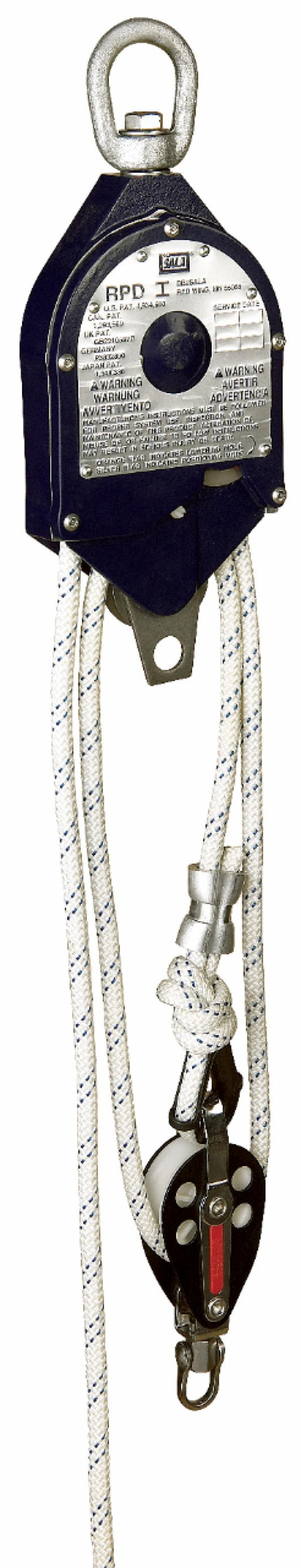 3M™ DBI-SALA® RollGliss™ RPD 4:1 Ratio Rescue Positioning Device Kit 3602250, 3/8 in Nylon Kernmantle Rope, 250 ft