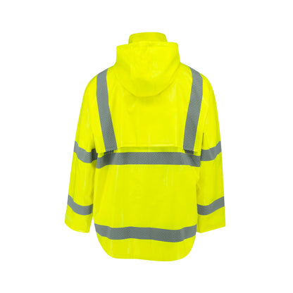 Radians RW08J - Class 3 Self-Extinguishing Rain Jacket - Lime - additional view