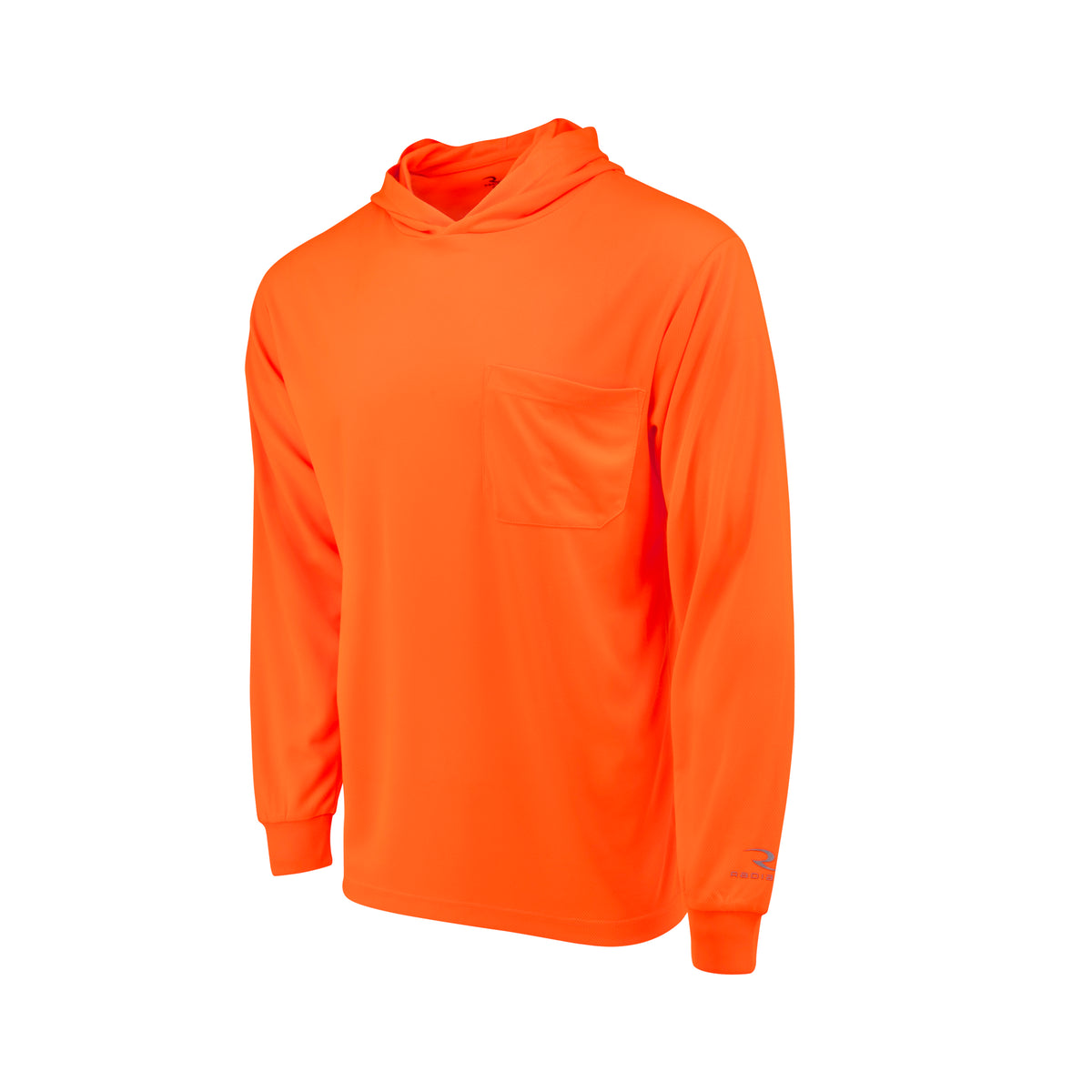Radians ST61-NPOS-S Hi-Vis Orange ST61-N Hooded Non Rated Mesh Long Sleeve T-Shirt w/ UV Protection