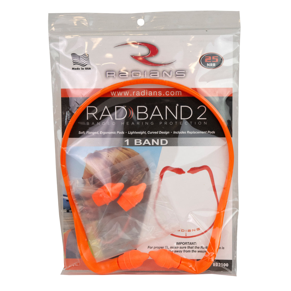 Radians RadBand2 - Rad-Band™ 2 Banded Earplugs - additional view