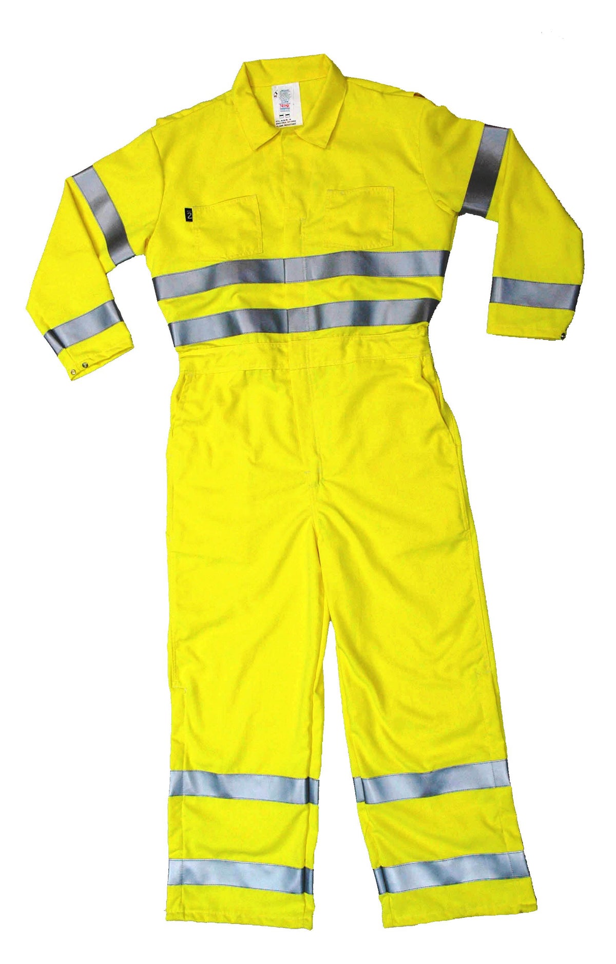 Neese VM7CA3 - Modacrylic High Visibility FR Coverall (CAT 2) - Fluorescent Yellow - additional view