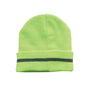 Cordova Knit Beanie, Lime With Reflective Stripe #TB101