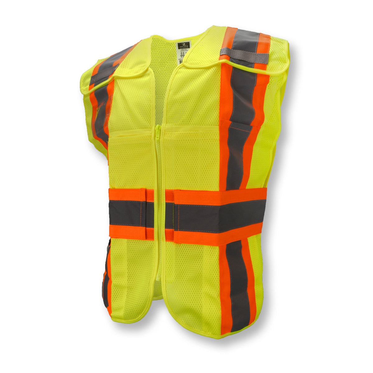 Radians SV24-2 - Type R Class 2 Breakaway Expandable Two Tone Mesh Safety Vest - Hi-Vis Green