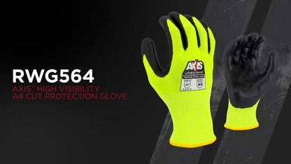 Radians RWG564 AXIS™ Cut Protection Level A4 High Visibility Work Glove