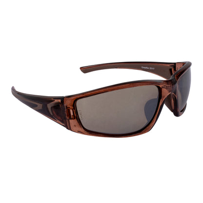 Crossfire RPG - Premium Safety Eyewear - Burnt Orange Frame - Demi-Copper Mirror Lens - Crystal Brown / HD Brown Mirror
