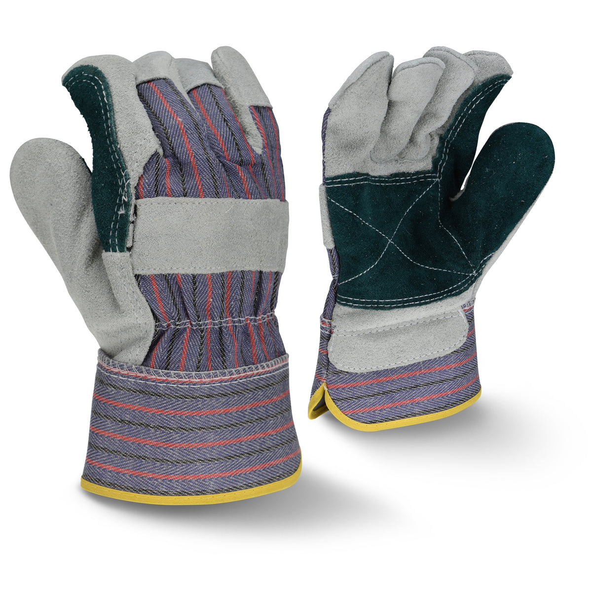Radians RWG3200JP - Regular Shoulder Gray Split Cowhide Leather Glove - Gray