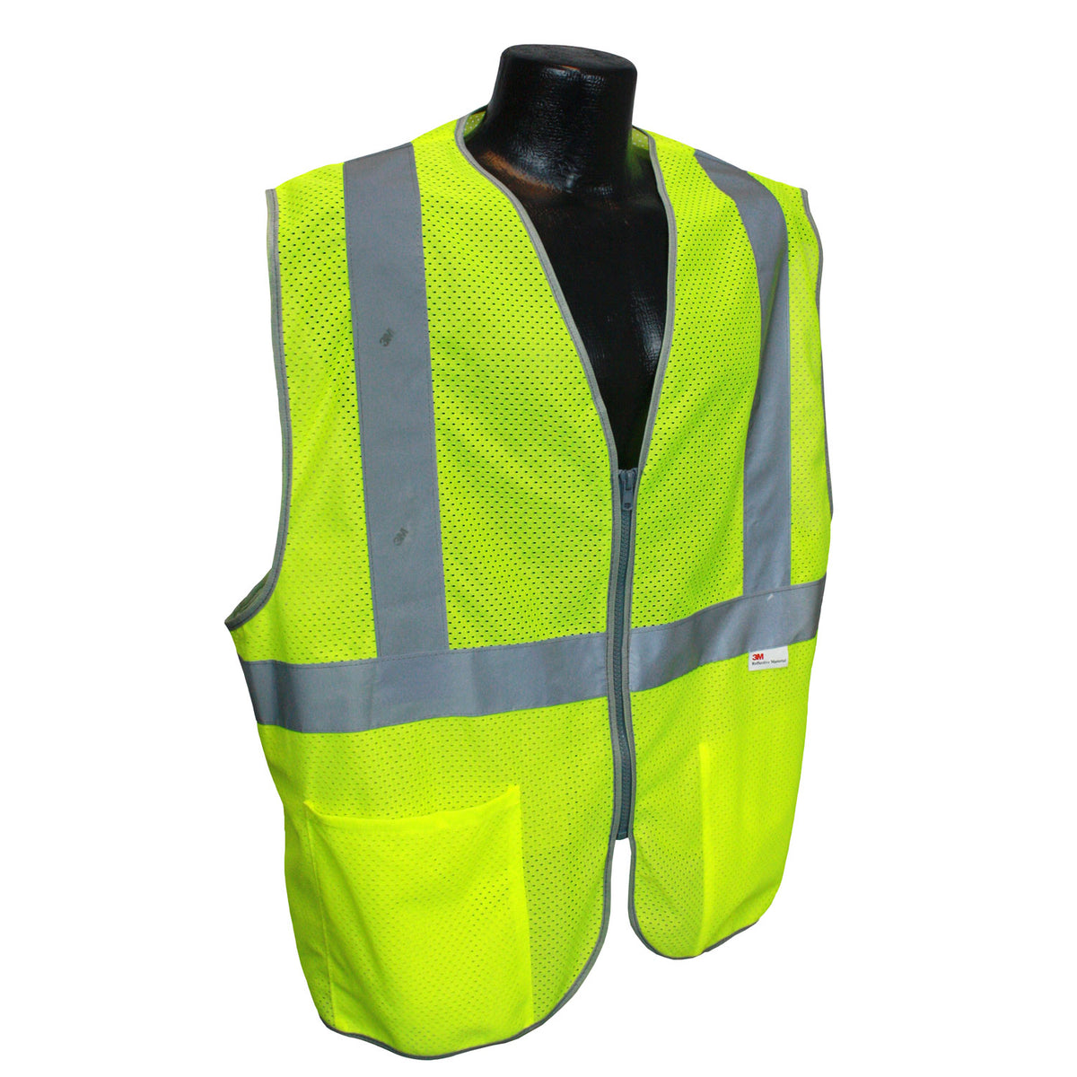 Radwear USA 5ANSI-PCZ - Type R Class 2 Safety Vest - 3.5oz Poly Mesh - Hi-Vis Green