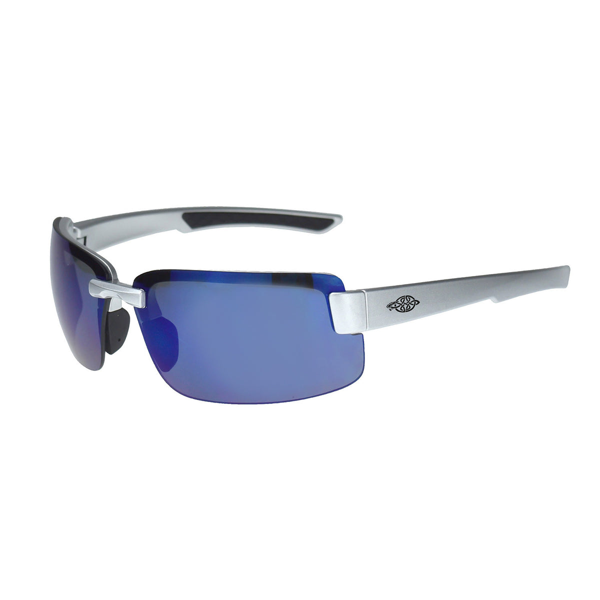 Crossfire ES6 - Premium Safety Eyewear - Silver Gloss / Blue Mirror