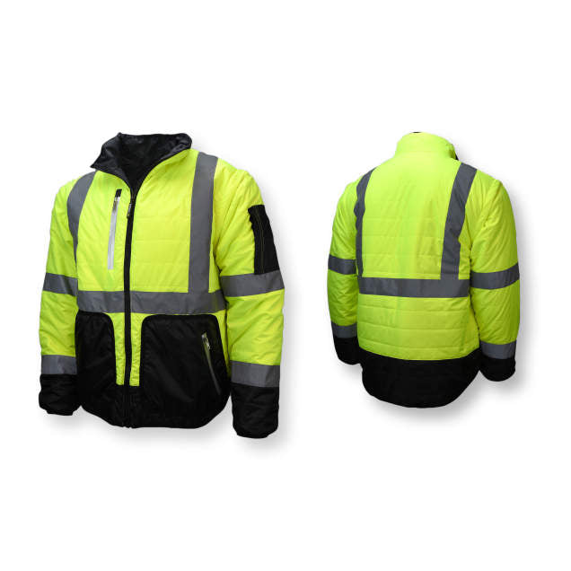 Radians SJ510 Quilted Reversible Jacket with Zip-Off Sleeves