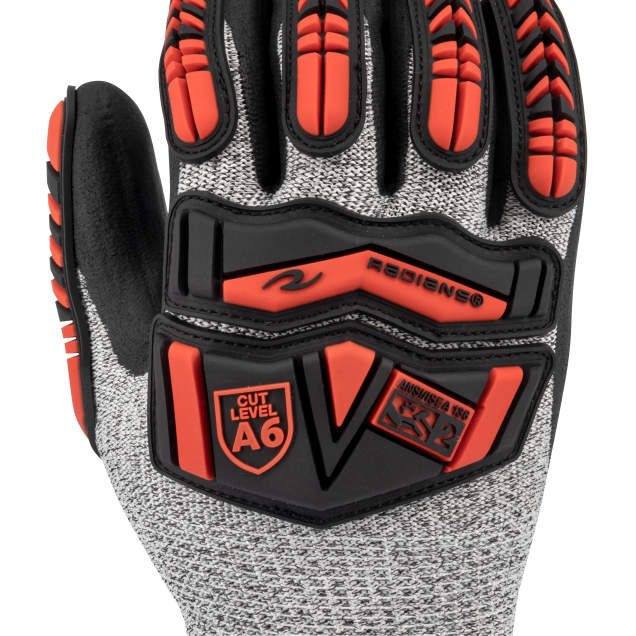 Radians RWG816 Acrylic Lined HPPE Shell with TPR and Nitrile Palm A6 Cut Protective Glove
