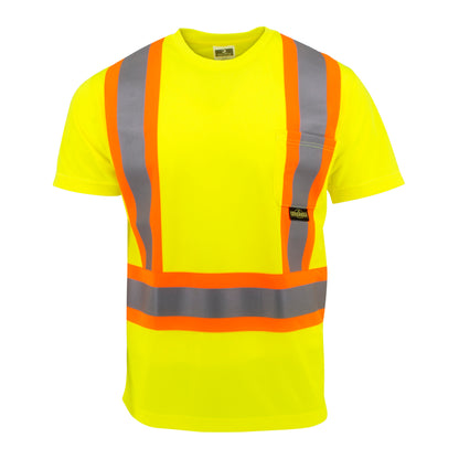 Radians ST11X-2 - ST11X Class 2 Short Sleeve Safety T-Shirt X-Back - Hi Vis Green - additional view