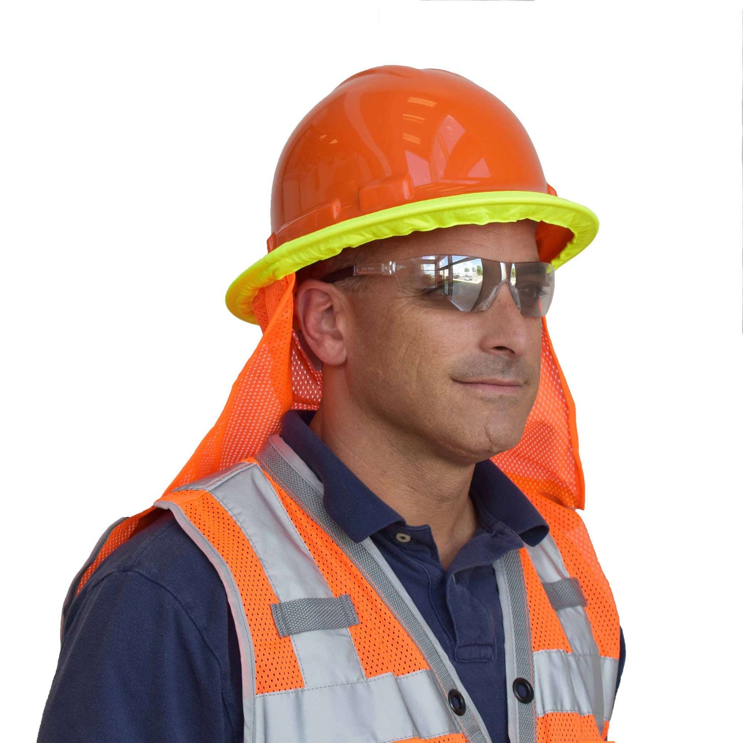 Cordova Neck Shade, Orange Mesh, Lime Elastic He #VNS100