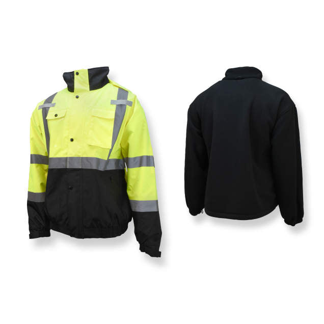 Radians SJ320 3-in-1 Durable Ripstop Bomber Jacket with Color Blocking