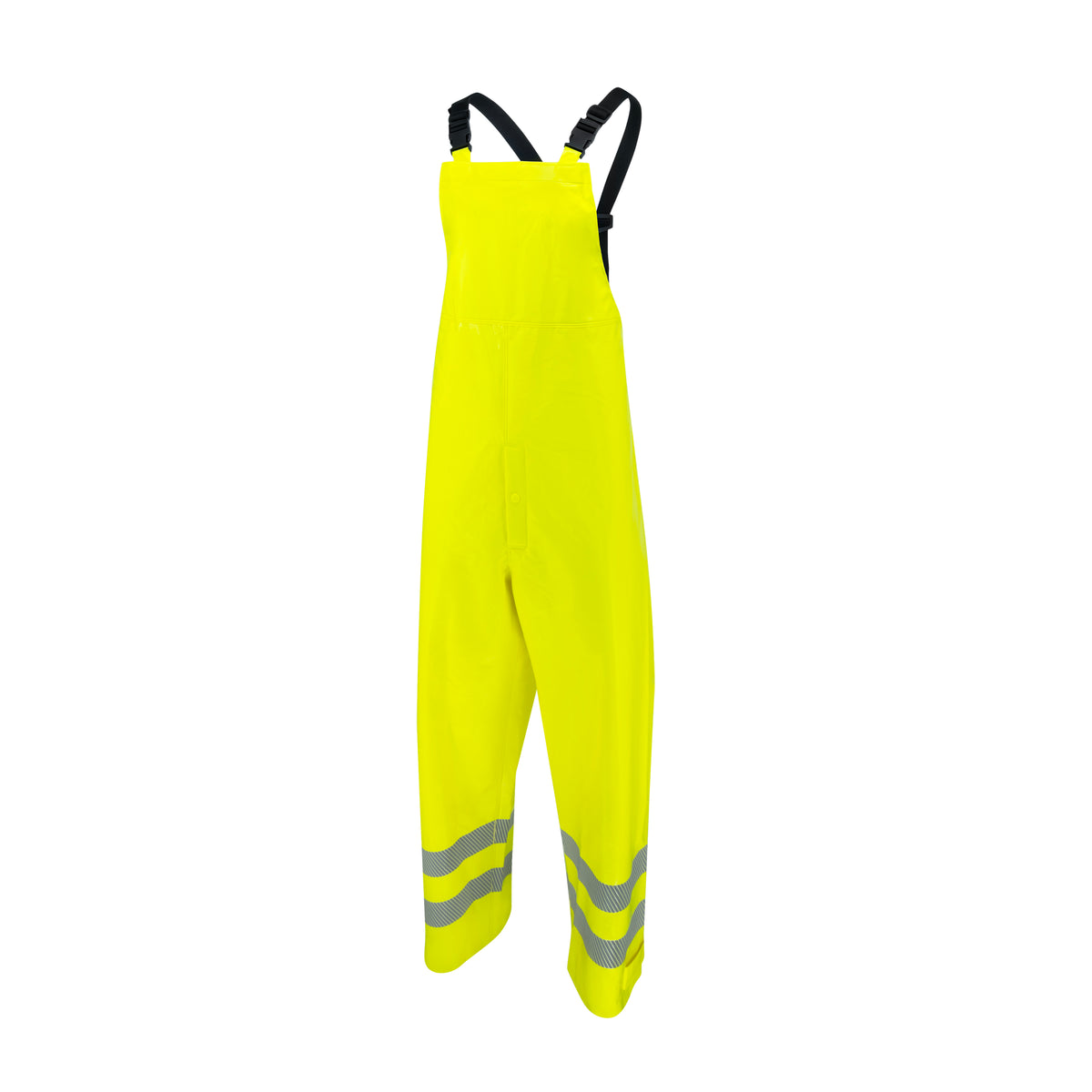 Radians RW08B - Class E Self-Extinguishing Rain Bib with Safety Fly - Lime - Lime