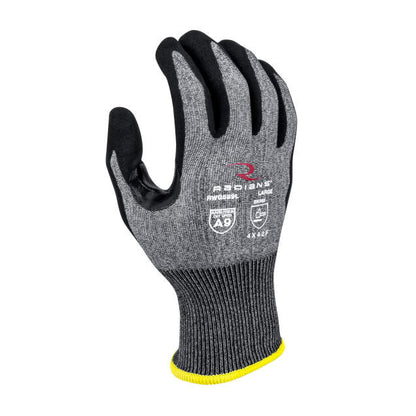 Radians RWG589 Cut Protection Level A9 Sandy Foam Nitrile Coated Glove