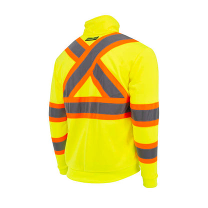 Radians SW01X-2 High Neck Zip Front X-Back Hooded Sweatshirt