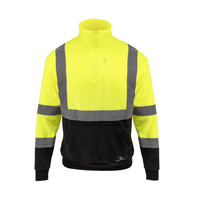 Radians SJ34B-3 Class 3 Color Blocked 1/4 Zip Sweatshirt