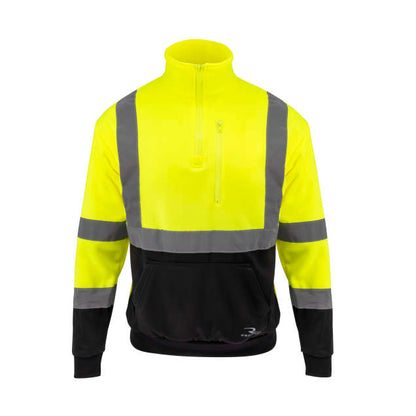 Radians SJ34B-3 Class 3 Color Blocked 1/4 Zip Sweatshirt