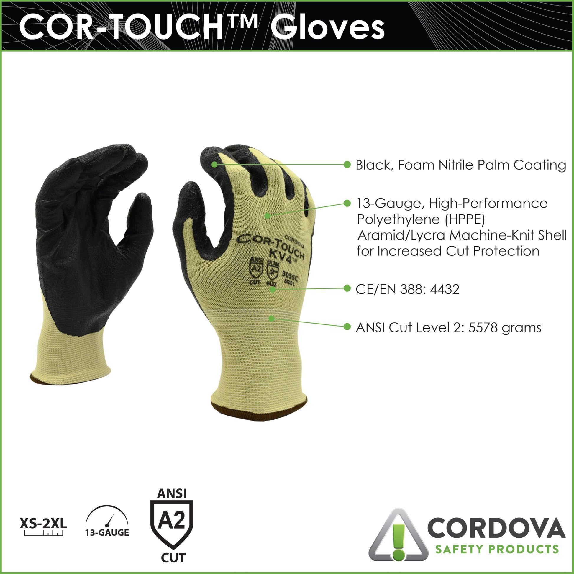 Cordova Cor-touch Cr™ 15-gauge, Kevlar™/ly #3055XXL image 3