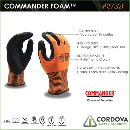 Cordova Commander Foam™ Orange, 13-gauge HPPE #3732F - 3732FS image 2