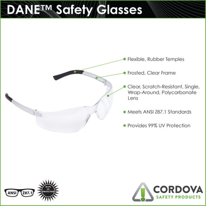 Cordova Dane™ Frosted Clear Frame, Clear Lens #EL10S image 2